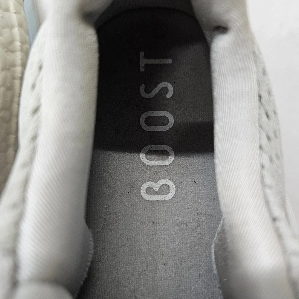 Adidas Ultraboost 1.0 Running Shoes JH9211 Grey White Glow Blue Womens Size 7.5